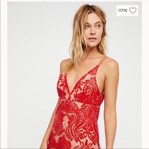 Free people night shimmer mini dress